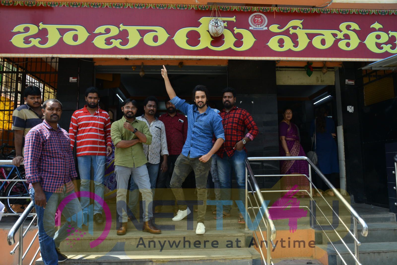 Actor Sumanth Ashwin At Babai Hotel Vijayawada Photos Telugu Gallery