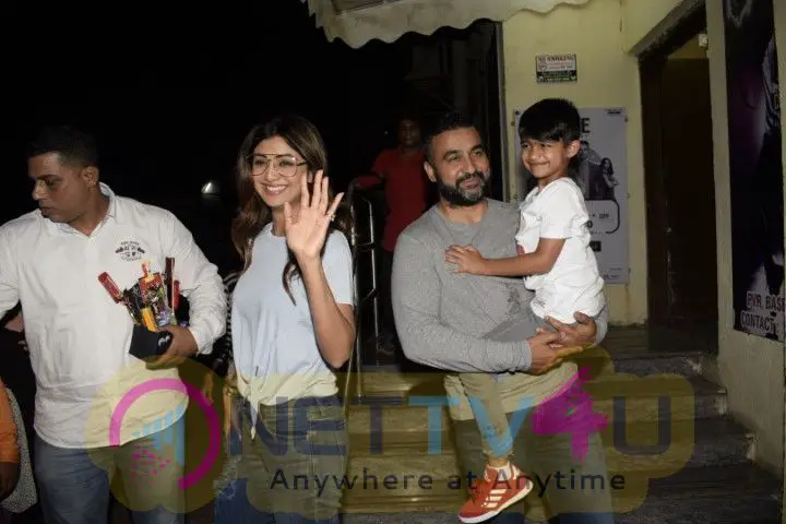 Shilpa Shetty, Raj Kundra With Son Viaan & Sanjay Dutt Kids With PVR Images Hindi Gallery