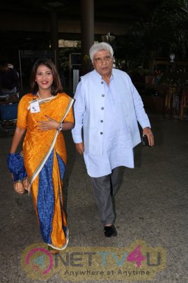 Javed Akhtar Spotted At Airport Pics Hindi Gallery