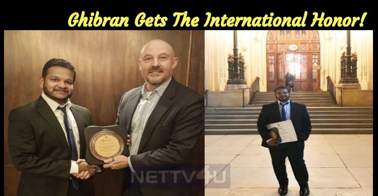 Ghibran Gets The International Honor!
