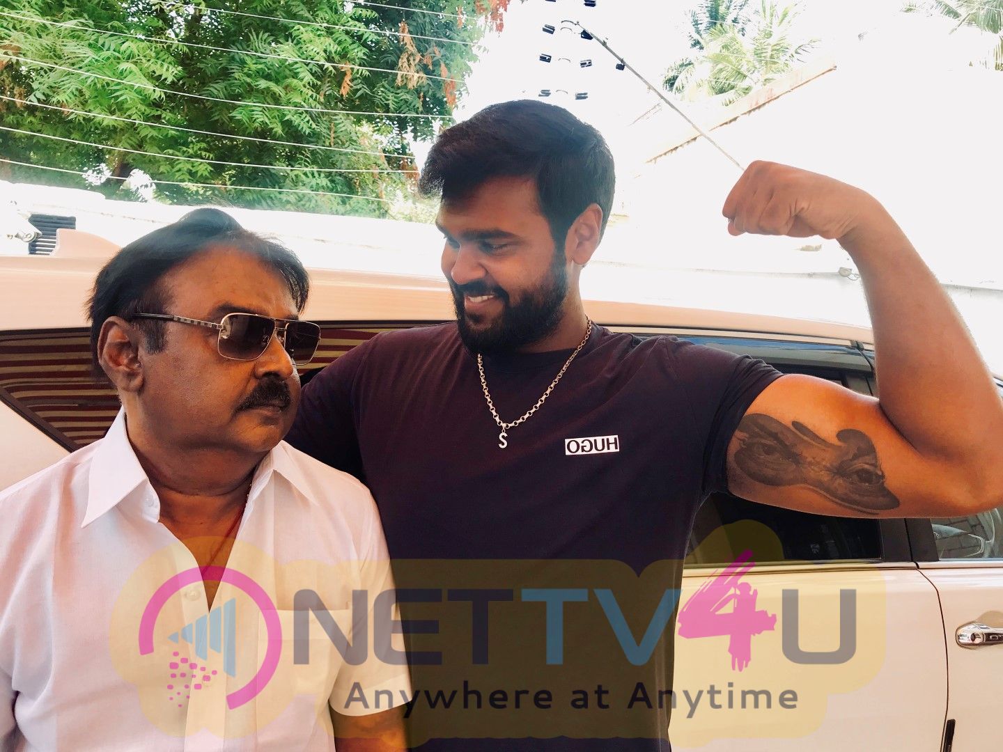 Captain Vijayakanth With Shanmuga Pandian Lovable Images Tamil Gallery