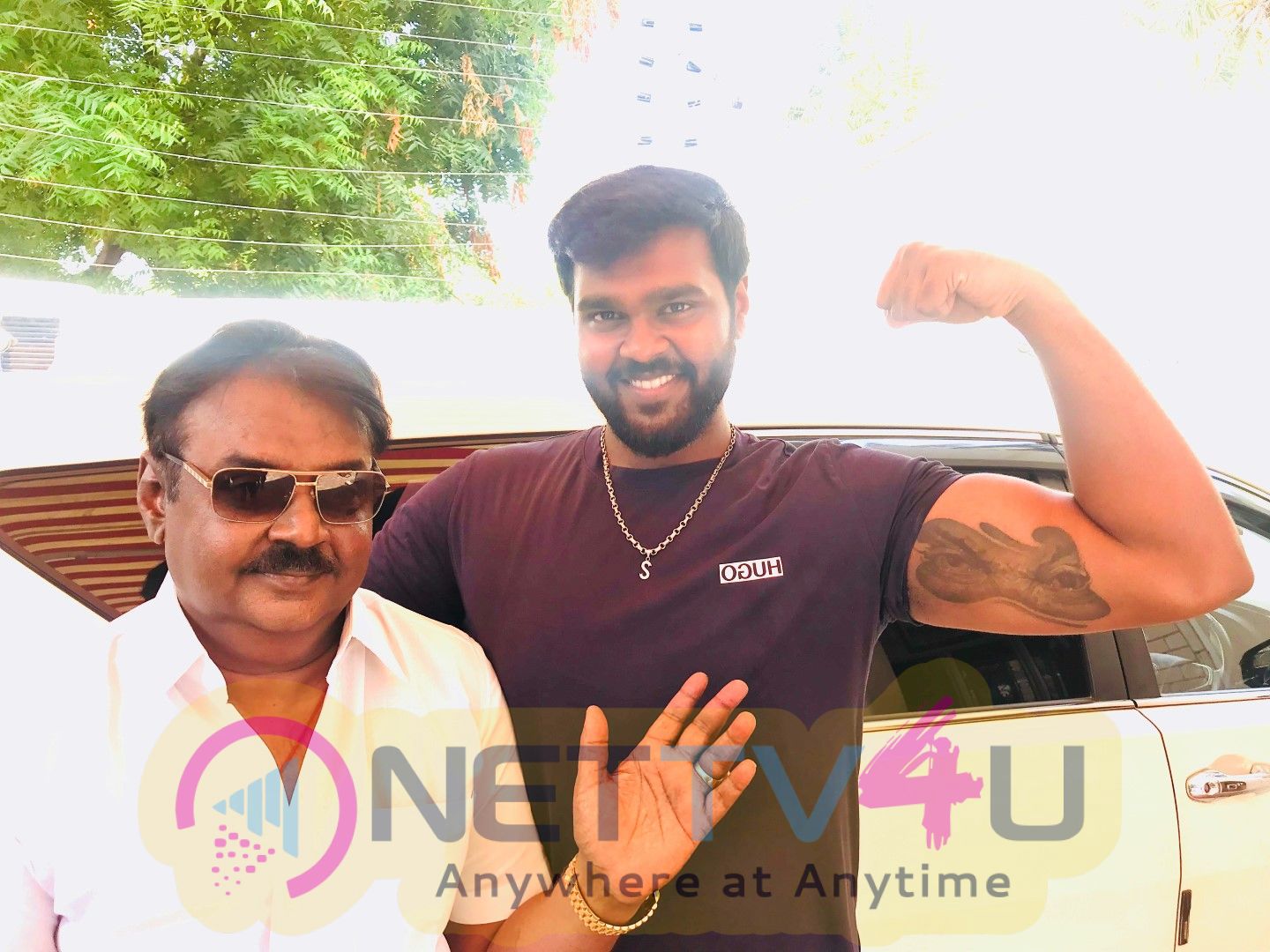 Captain Vijayakanth With Shanmuga Pandian Lovable Images Tamil Gallery