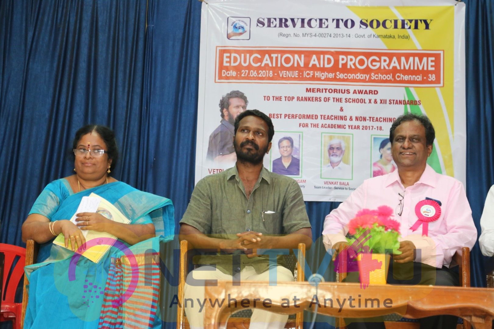 Director Vetrimaaran At Service To Society  Educational AID Program At ICF Higher Secondary School  Best Images Tamil Gallery