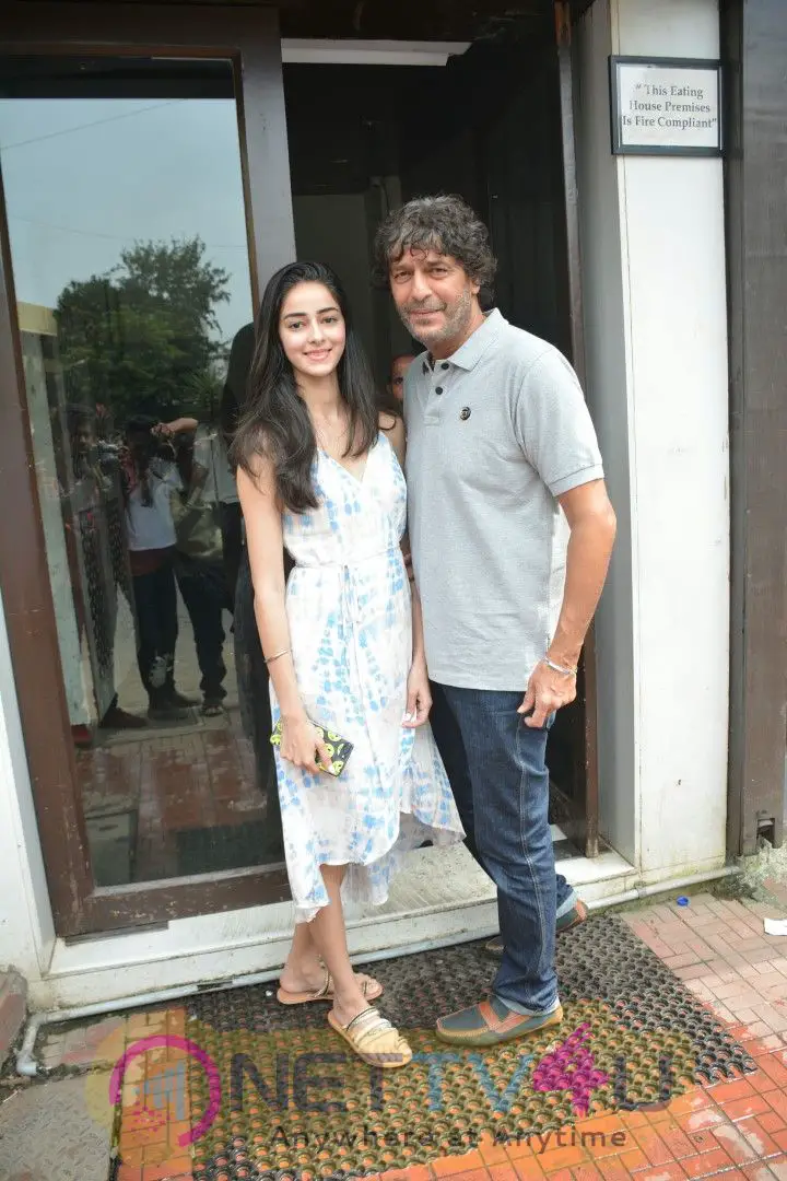 Chunky & Ananya Pandey Spotted At Bastian In Bandra Photos Hindi Gallery