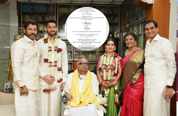 Vikram Daughter Wedding Reception In Pondicherry On 4th November Nettv4u విక్రం సిరికొండ) is an indian film director and screenwriter, primarily known for his works in telugu film industry. vikram daughter wedding reception in