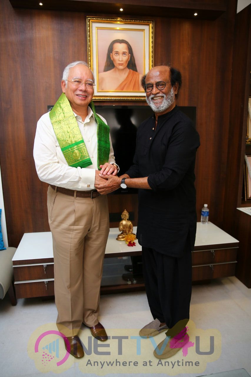 Malaysian PM Najib Razak Meet Superstar Rajinikanth Beautiful Pics Tamil Gallery