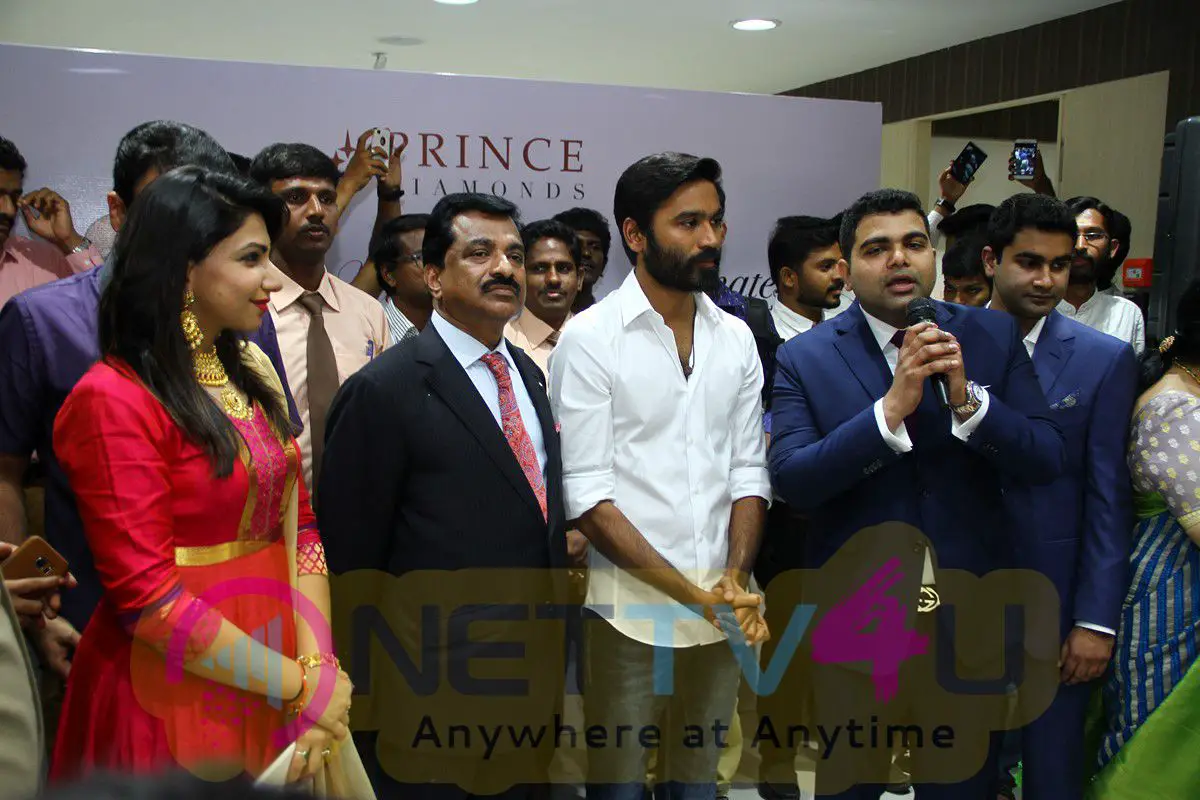 Actor  Dhanush Inaugurates Prince Jewellery Showroom In Coimbatore Photos Tamil Gallery