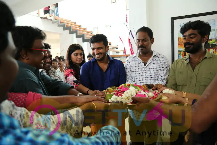 Actor Santhanam's Next Untitled Movie Produced By VTV Productions Directed By Sethuraman Pooja Stills Tamil Gallery