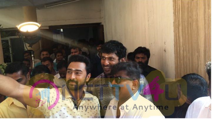 Actor Vishal At Thupparivalan New Movie Shooting Started Today Pooja Stills Tamil Gallery