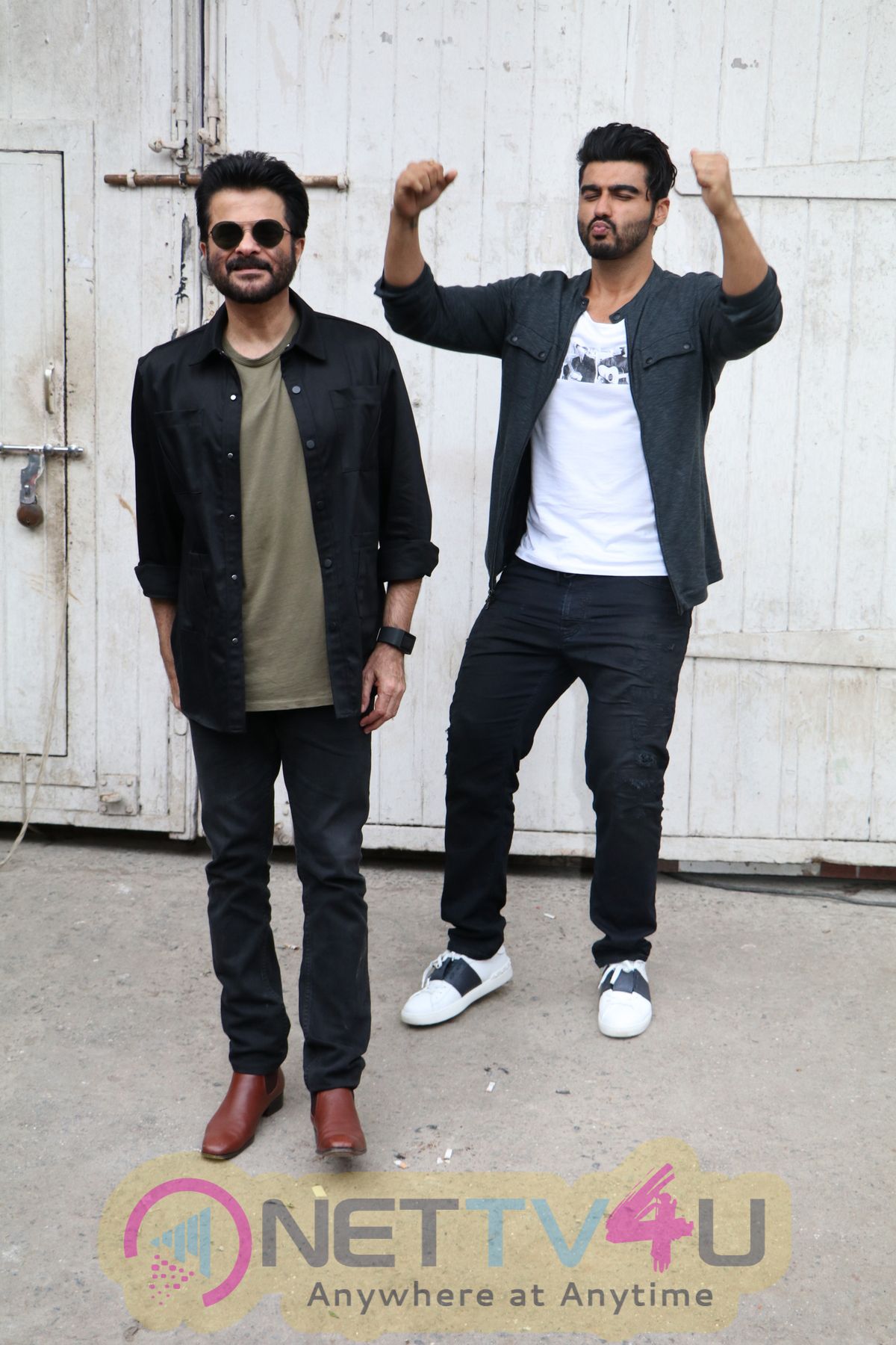 Actors Anil Kapoor And Arjun Kapoor On The Sets Of Show Vogue BFFs Stills Hindi Gallery