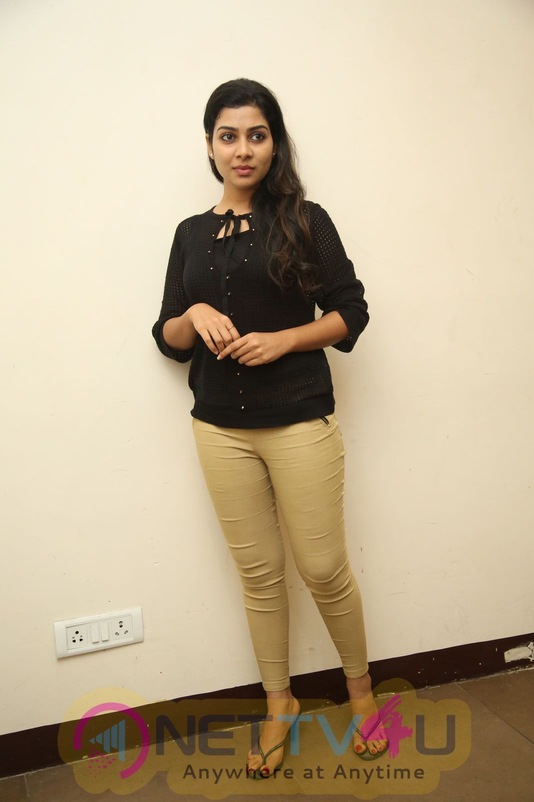 Actress Satna Titus Dazzling Photos At Bichchagadu Telugu Movie Success Meet Telugu Gallery