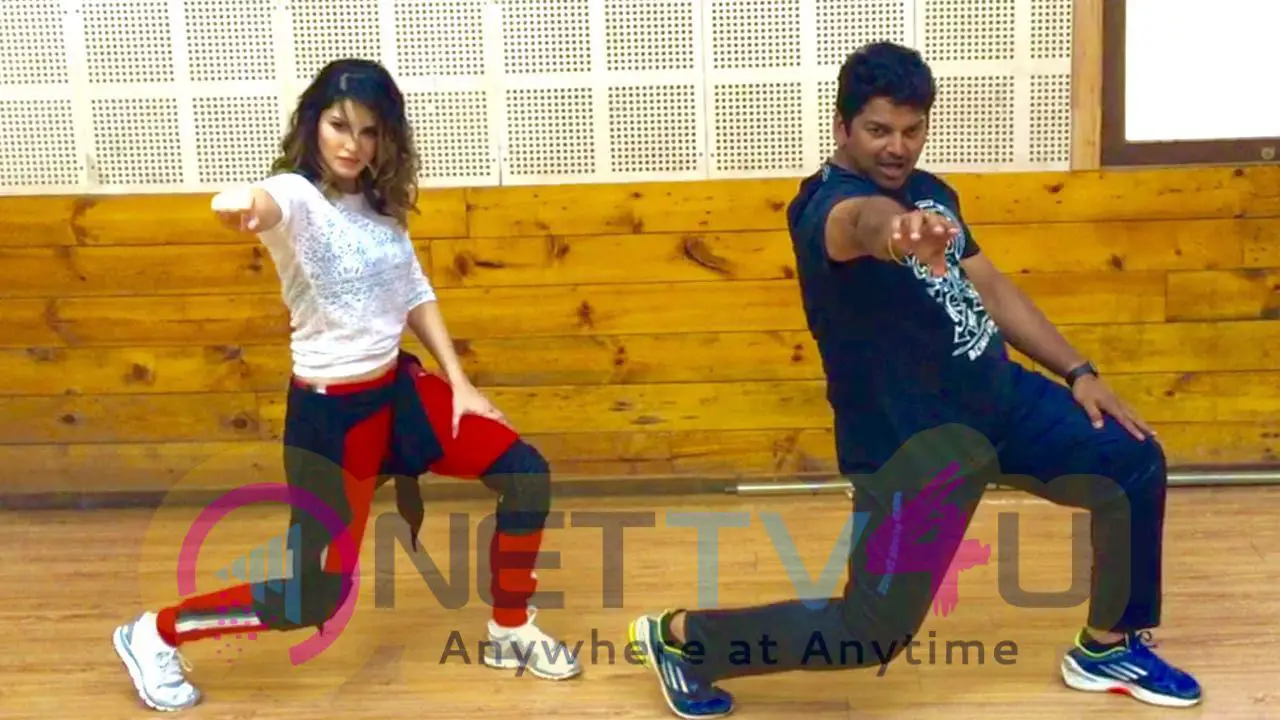 Actress Sunny Leone Spotted Doing Dancer Rehearsal With Vishnu Deva Stylish Photos Hindi Gallery