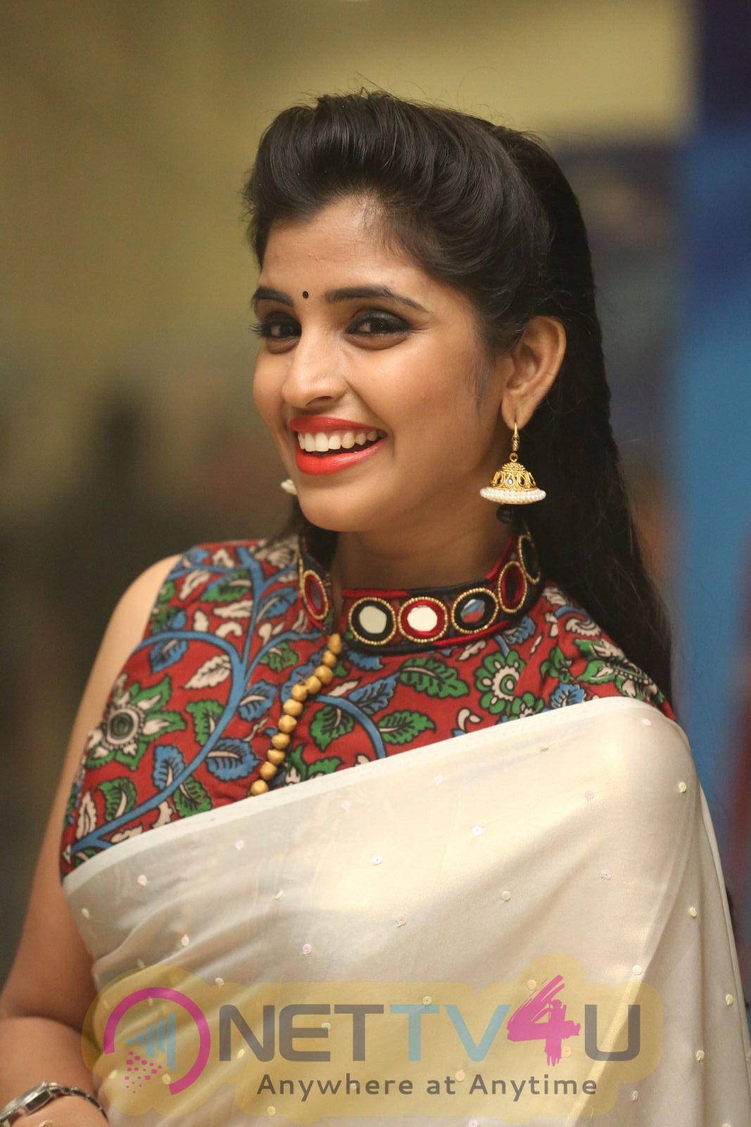 Anchor Syamala Lovely Stills At Hyper Movie Theatrical Trailer Launch Telugu Gallery