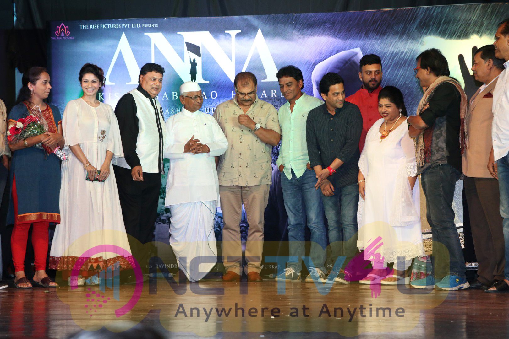 Anna Hazare & Tanishaa Mukerji At Poster Launch Of Film ANNA Amazing Stills Hindi Gallery