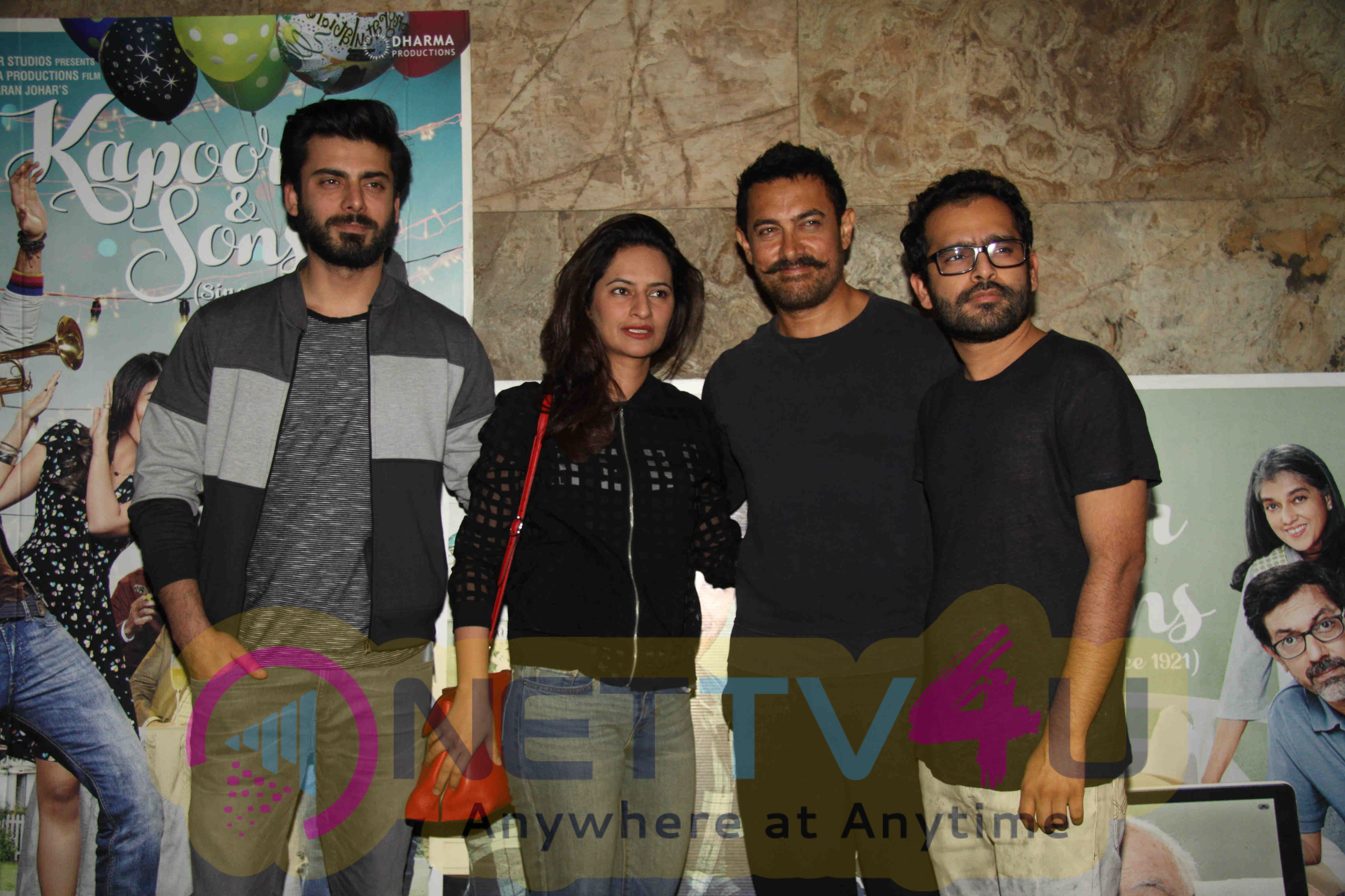 Aamir Khan, Anushka Sharma Fawad Khan At Film Kapoor & Sons Special Screening Stills Hindi Gallery