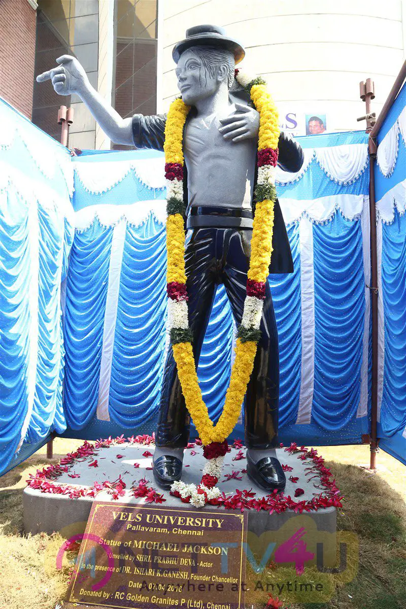 Actor Prabhu Deva Inaugurates Michael Jacksons Granite Statue Stills Tamil Gallery