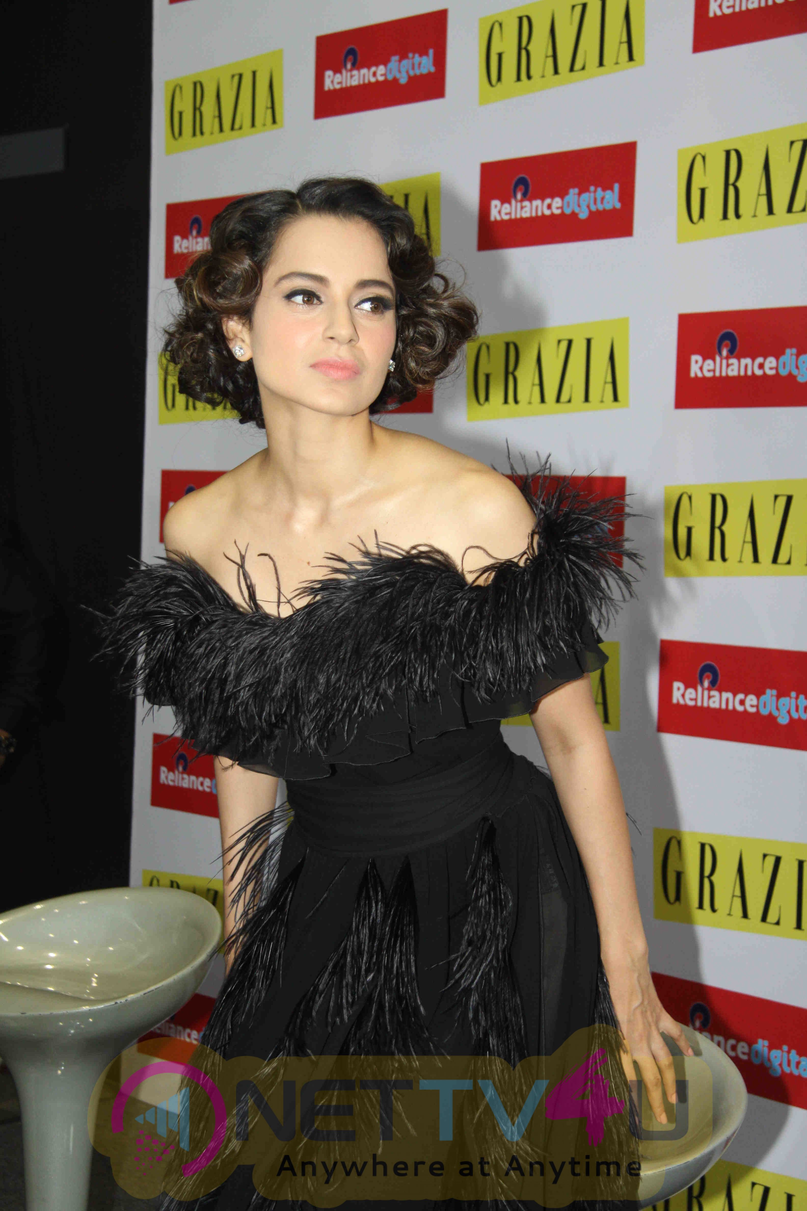 Bollywood Actress Kangna Ranaut Launches Grazia Magazine 100th Issue Images Hindi Gallery