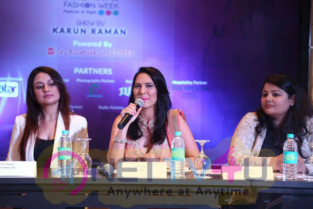 celebrities stills at chennai fashion week 2015 press meet 11