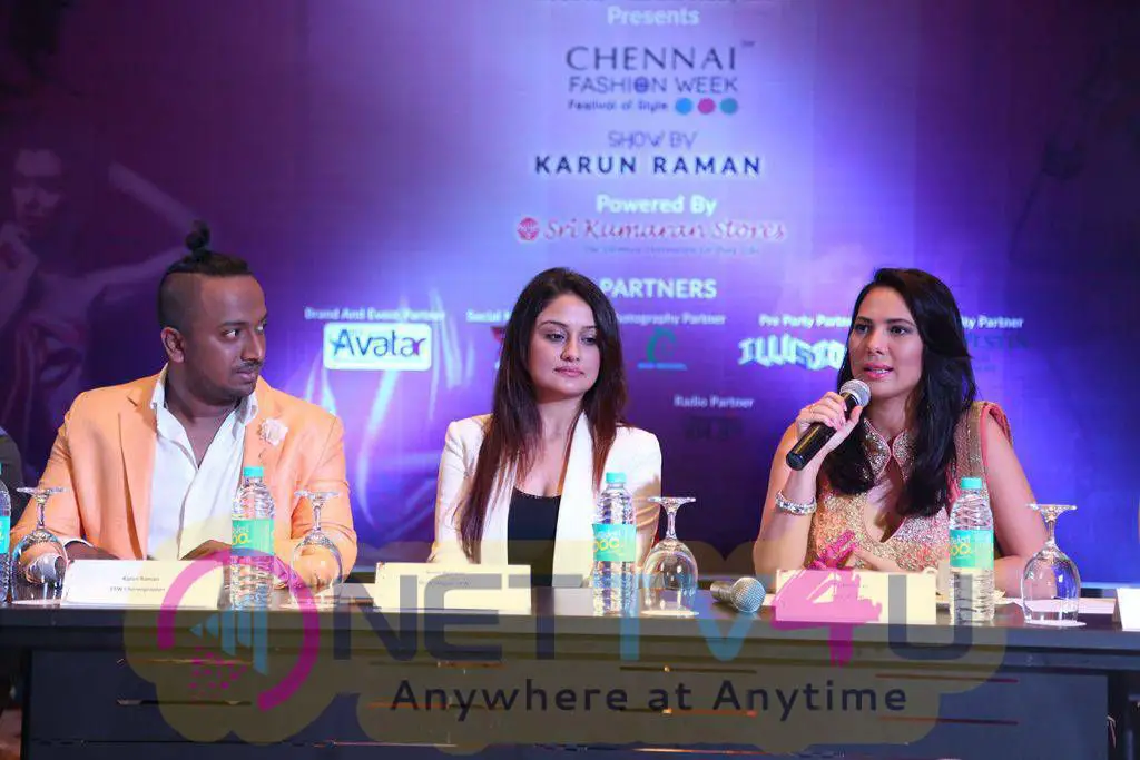 celebrities stills at chennai fashion week 2015 press meet 14