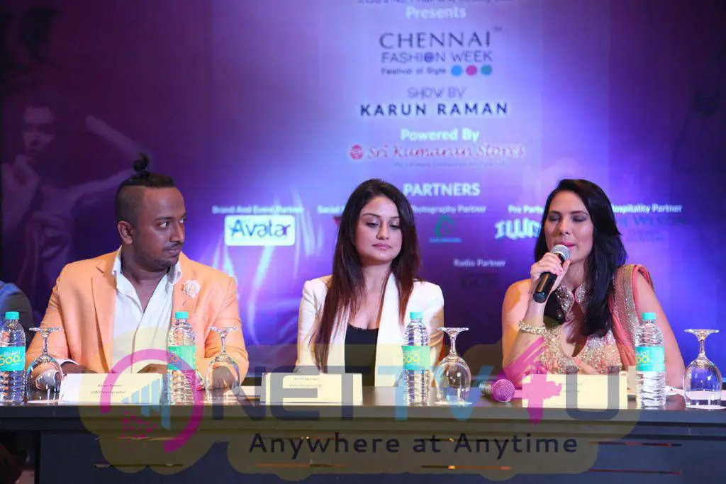 celebrities stills at chennai fashion week 2015 press meet 16