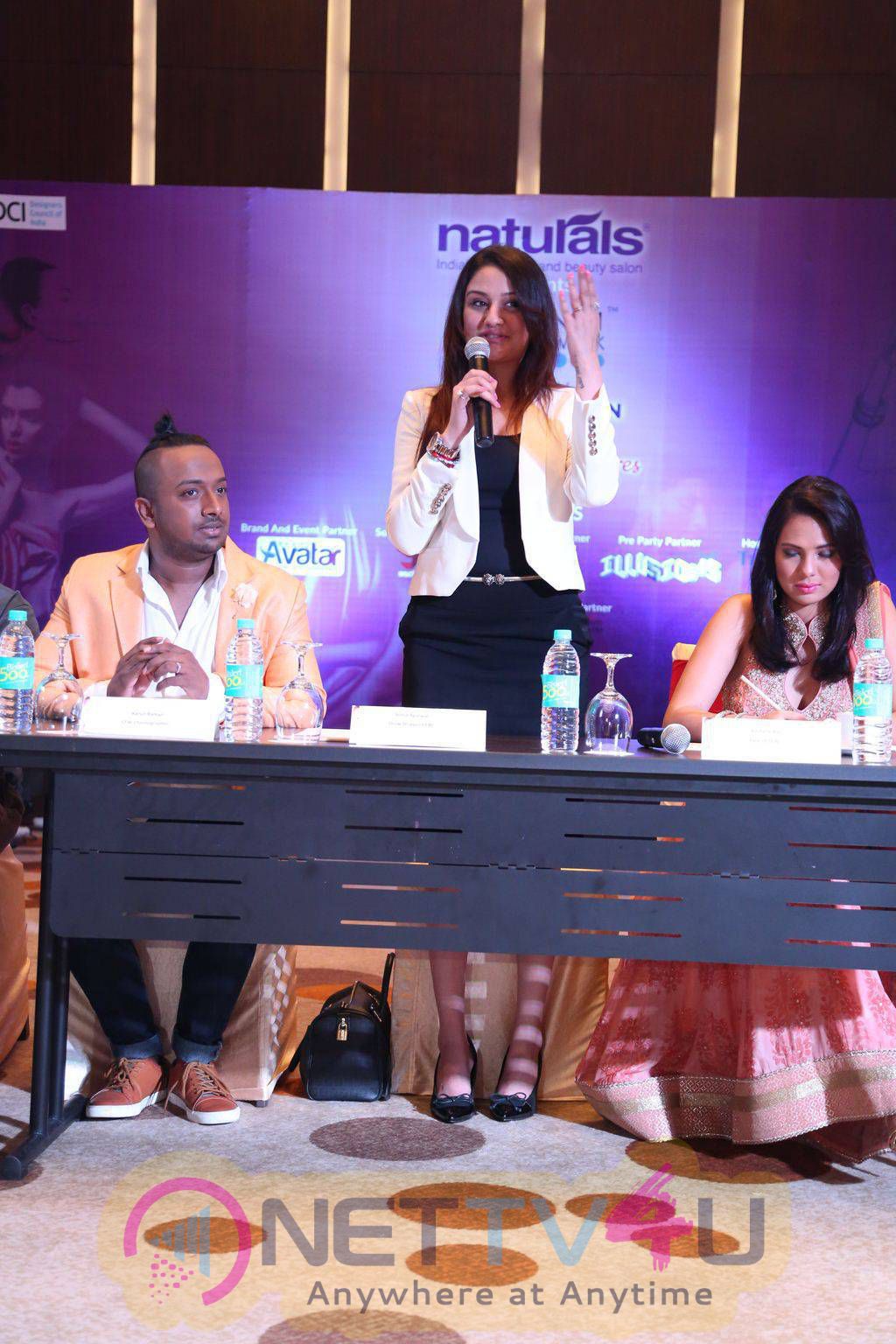 celebrities stills at chennai fashion week 2015 press meet 4