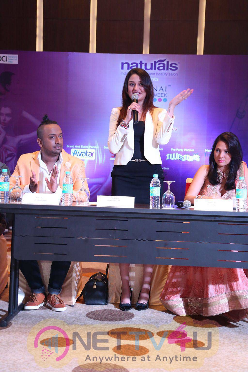 celebrities stills at chennai fashion week 2015 press meet 7