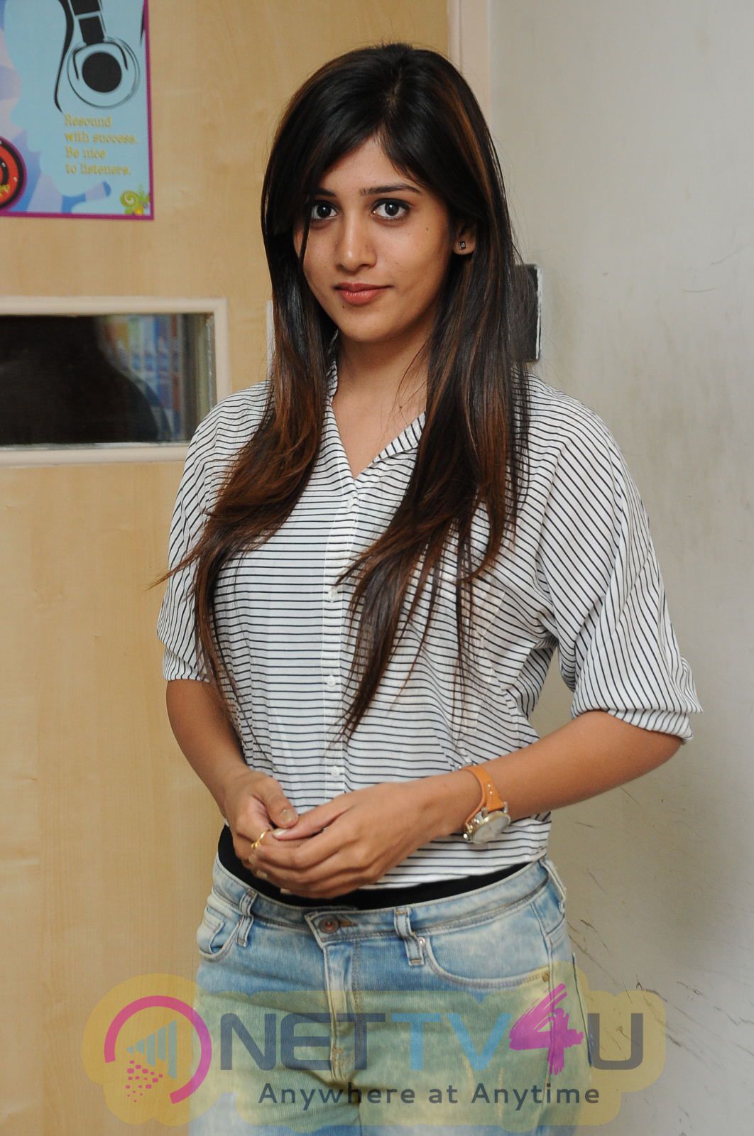 chandini chowdary stills at radio city fm station 28