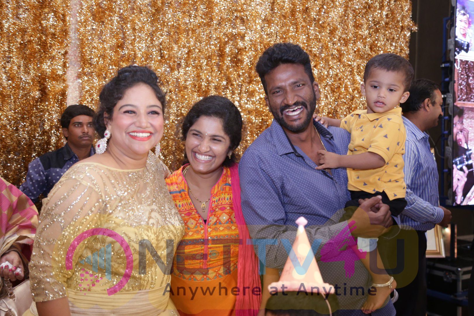 Dance Master Shobi Paulraj & Lalitha Daughter Syamantakamani Ashvika 1st Birthday Celebrations Pics Tamil Gallery