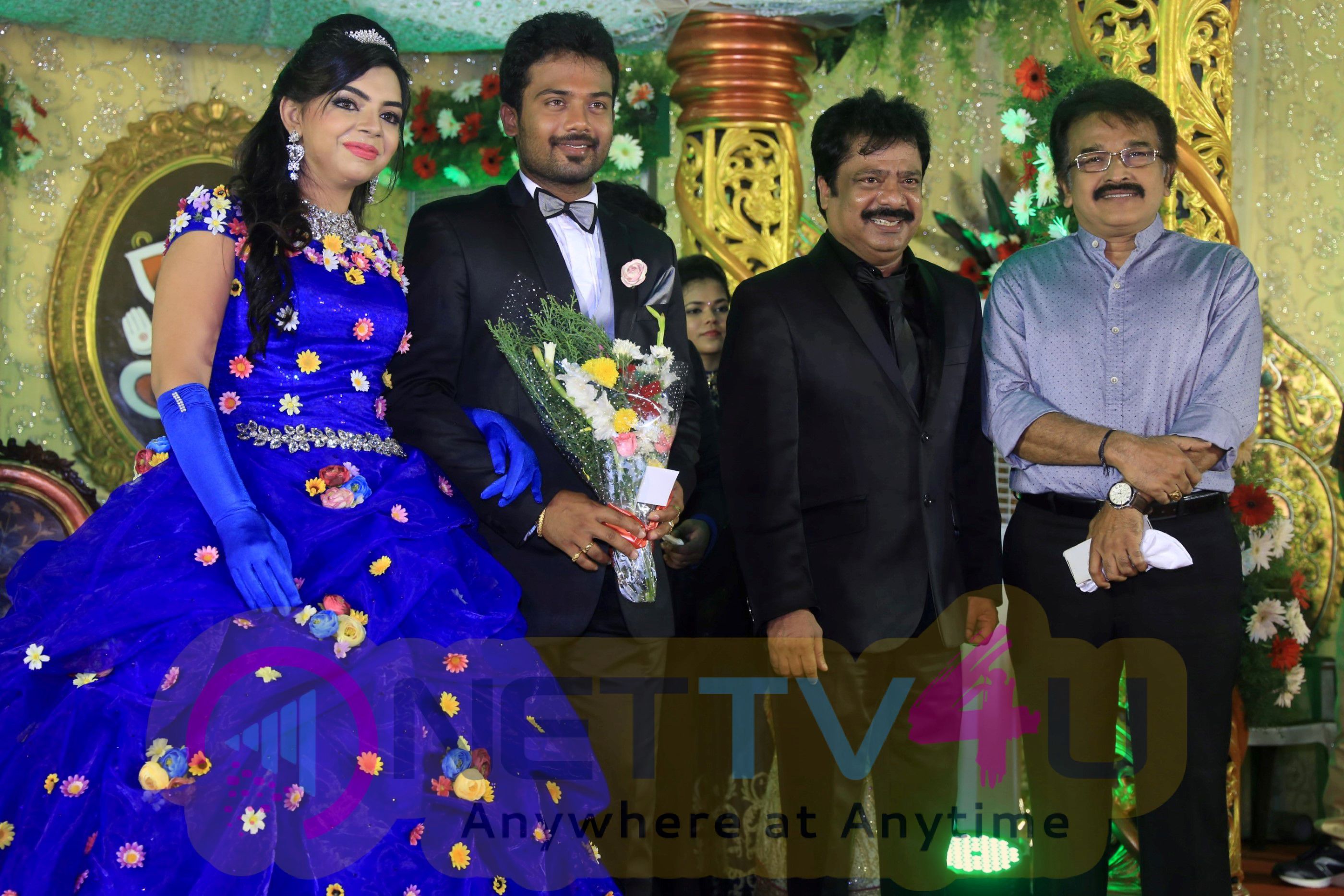 Director R. Pandiarajan Son Prithvirajan Weds Akshaya Wedding Reception Images Tamil Gallery