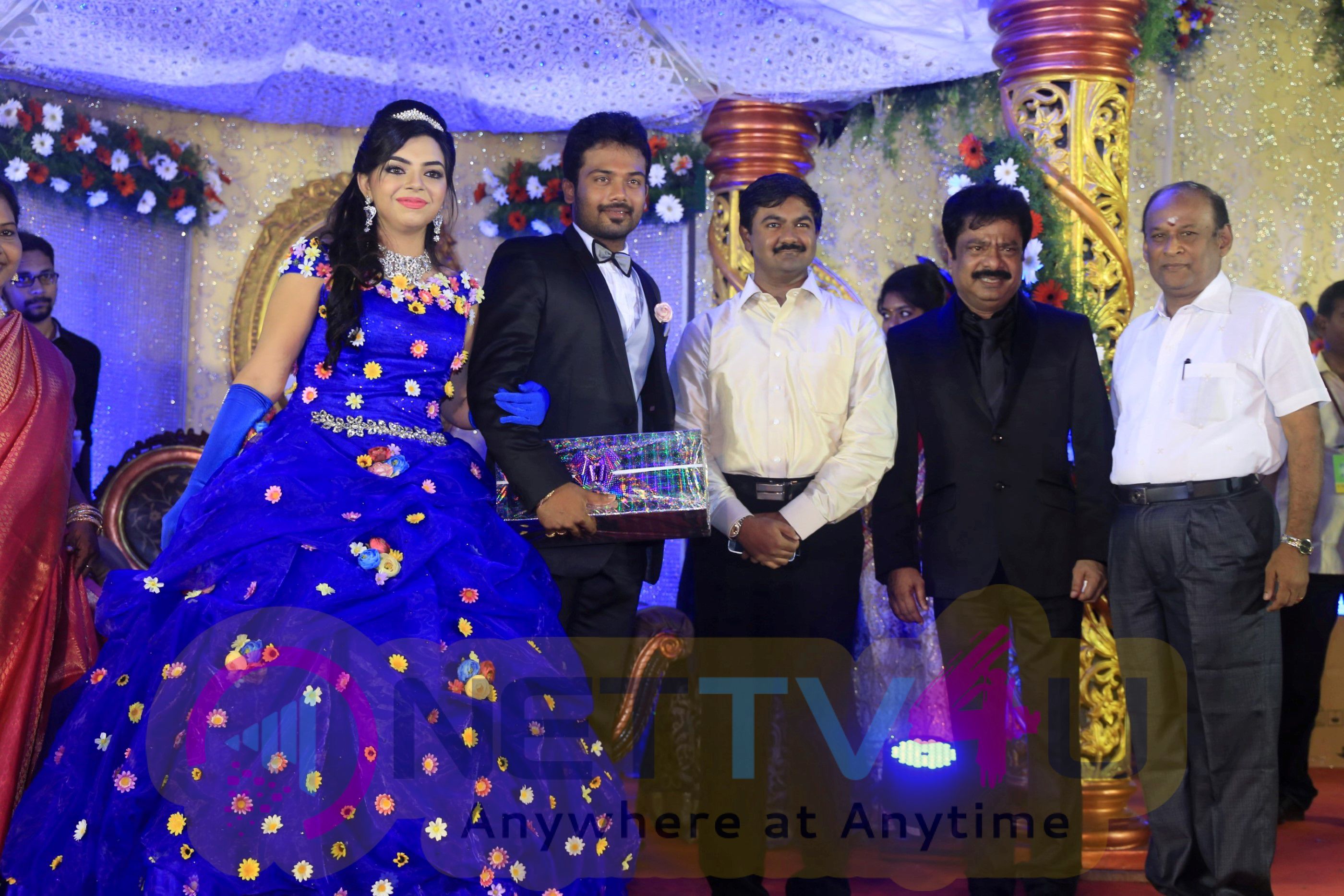 Director R. Pandiarajan Son Prithvirajan Weds Akshaya Wedding Reception Images Tamil Gallery