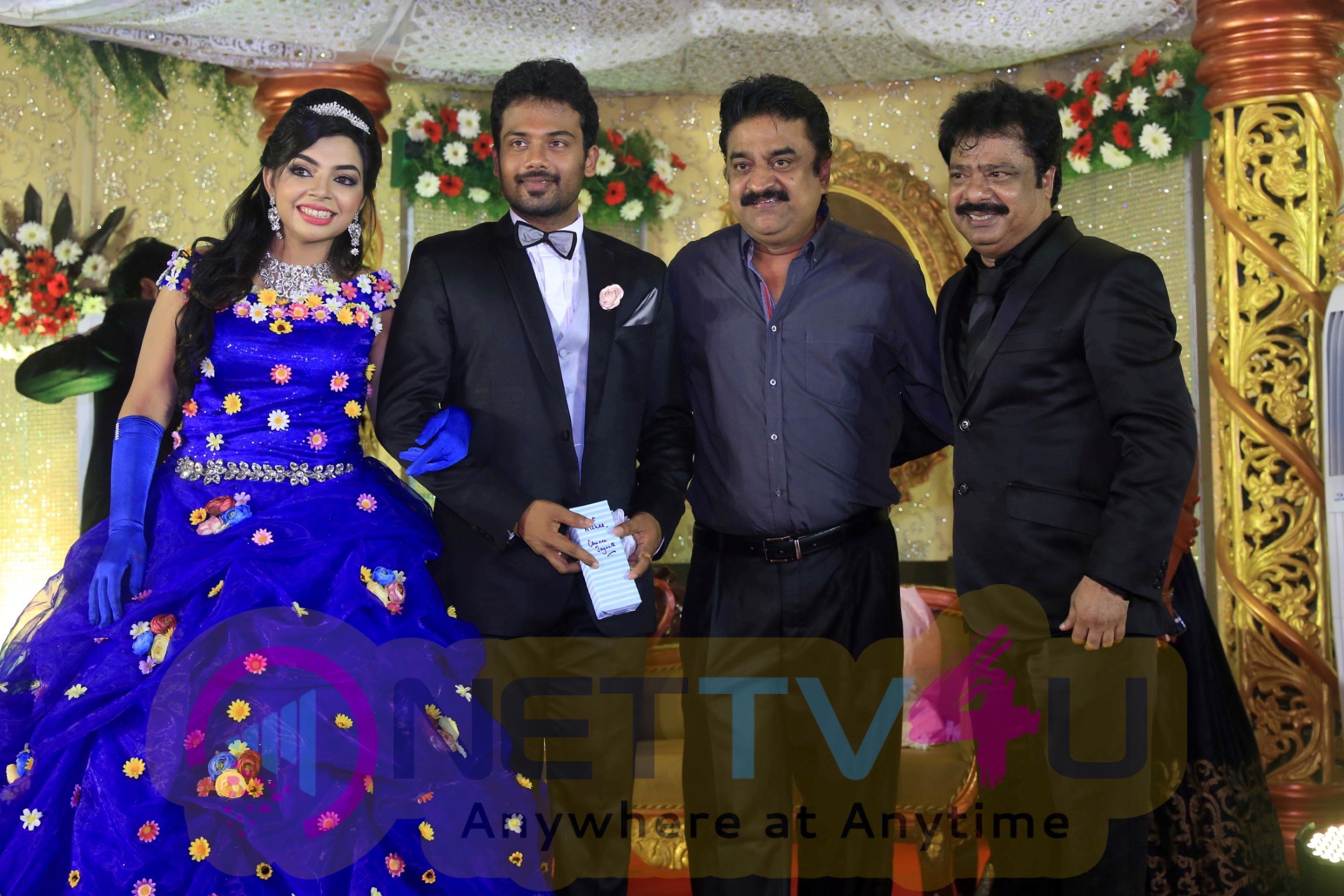 Director R. Pandiarajan Son Prithvirajan Weds Akshaya Wedding Reception Images Tamil Gallery