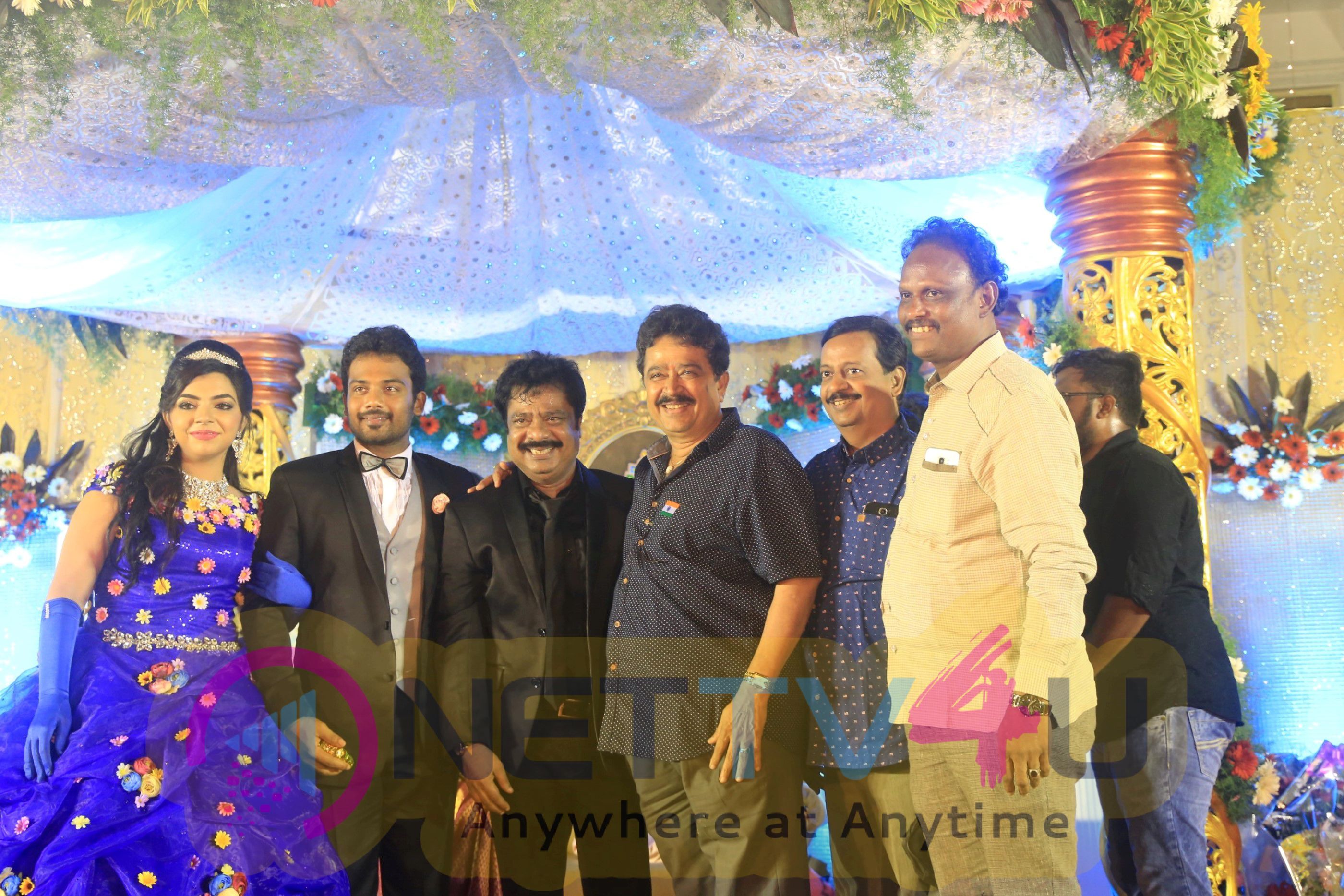 Director R. Pandiarajan Son Prithvirajan Weds Akshaya Wedding Reception Images Tamil Gallery