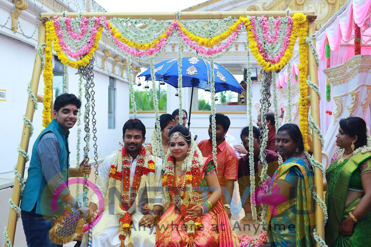 Director R. Pandiarajan Son Prithvirajan Weds Akshaya Wedding Reception Photos Tamil Gallery