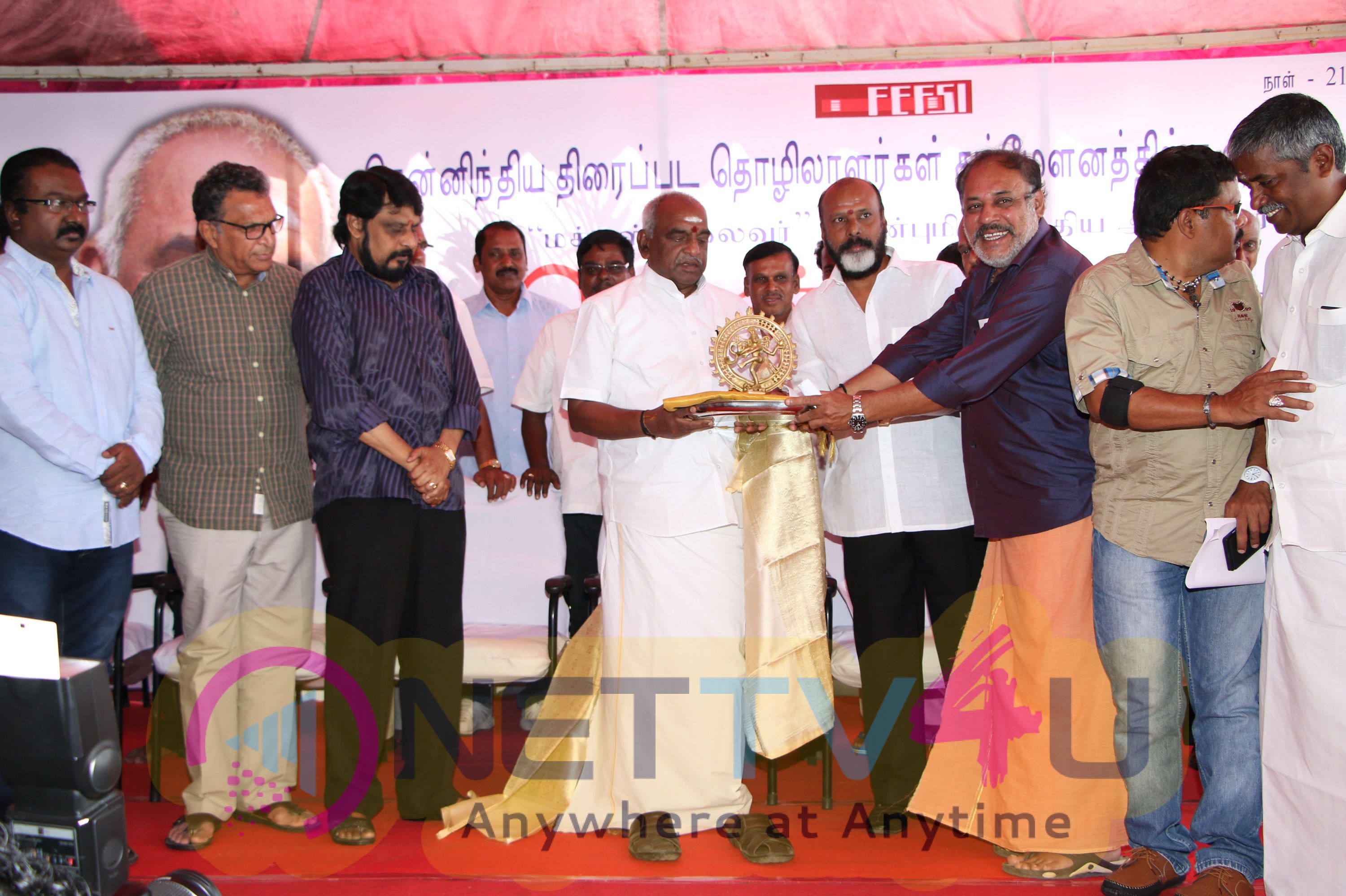 FEFSI President G.Siva Handed Over A Request Letter To Union Minister Mr. Pon Radhakrishnan Event Stills Tamil Gallery