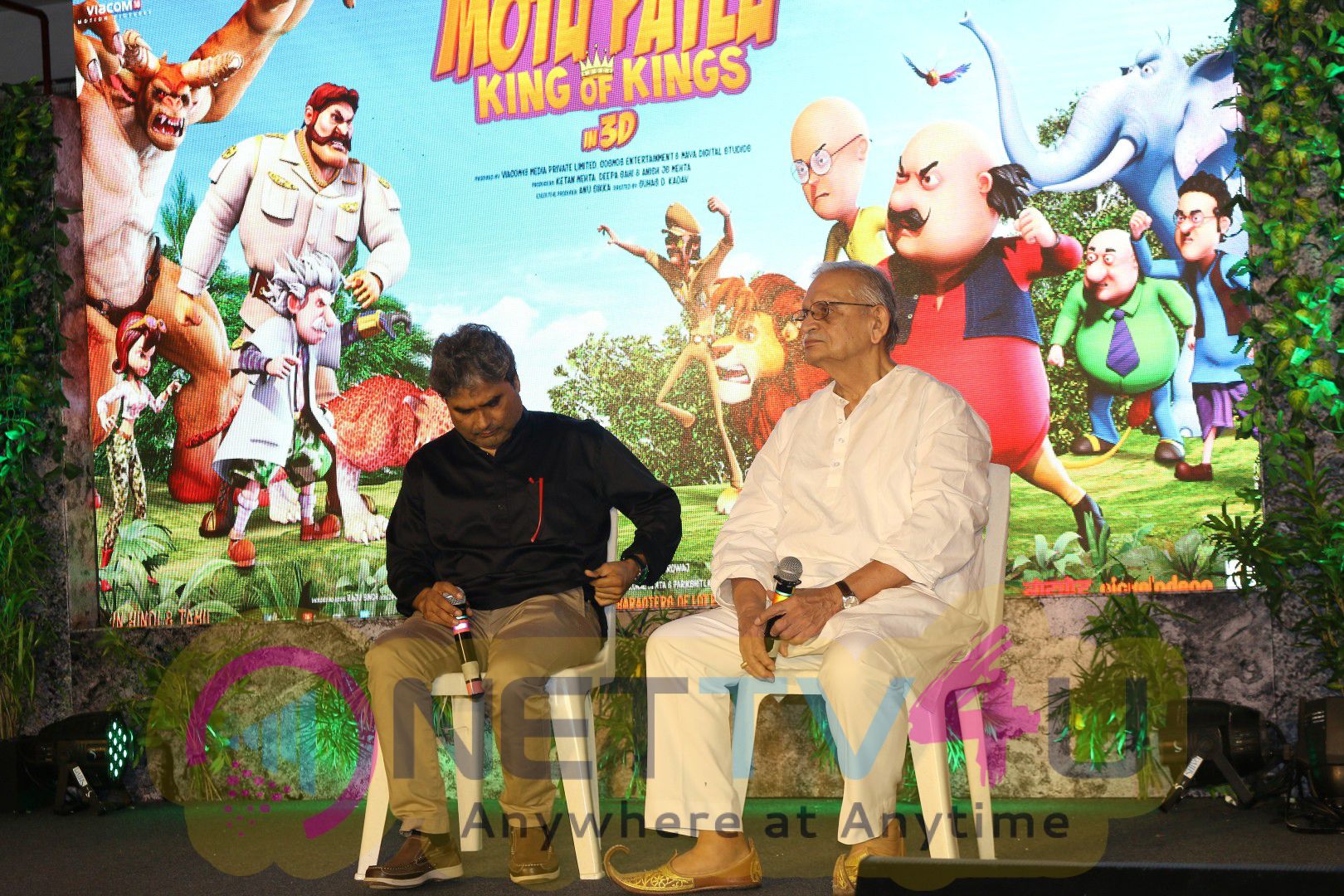 Gulzar & Vishal Bhardwaj At The Music Launch Of 3D Animation Film Motu Patlu King Of Kings Photos Hindi Gallery