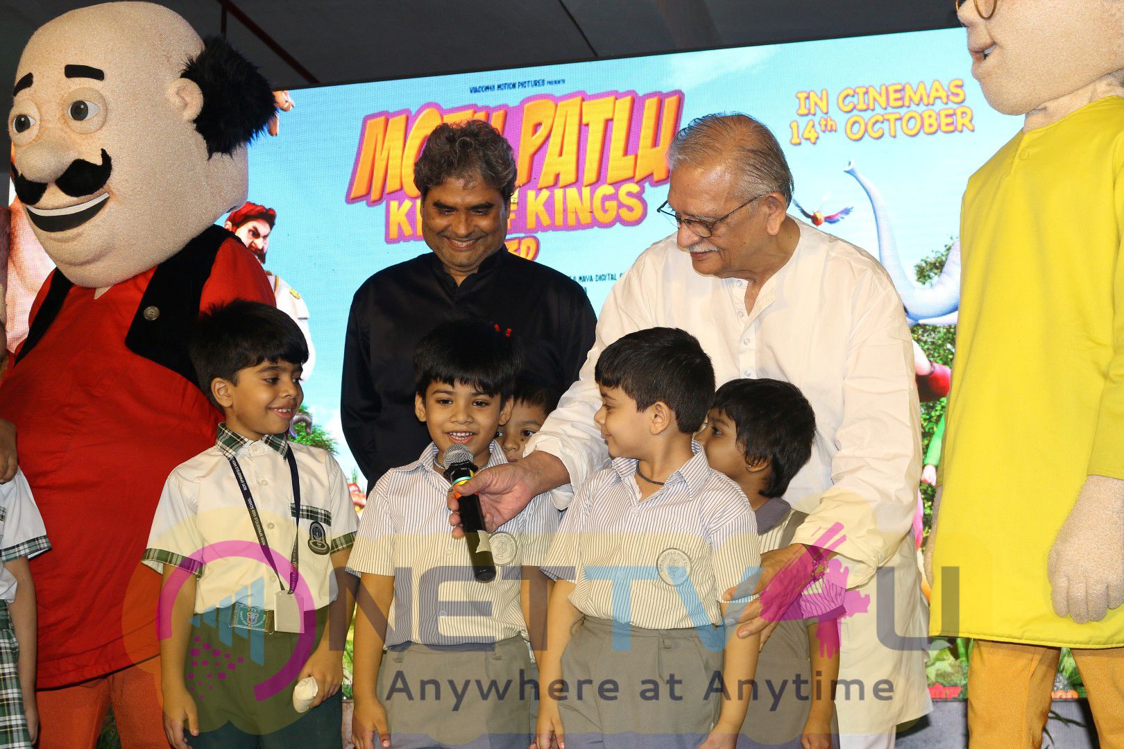 Gulzar & Vishal Bhardwaj At The Music Launch Of 3D Animation Film Motu Patlu King Of Kings Photos Hindi Gallery