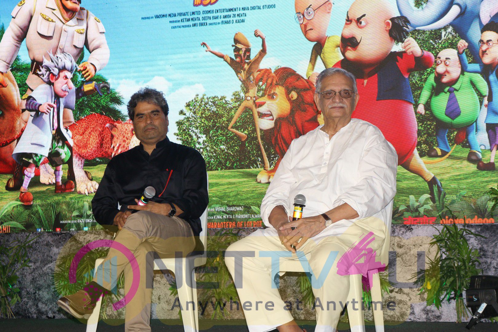 Gulzar & Vishal Bhardwaj At The Music Launch Of 3D Animation Film Motu Patlu King Of Kings Photos Hindi Gallery