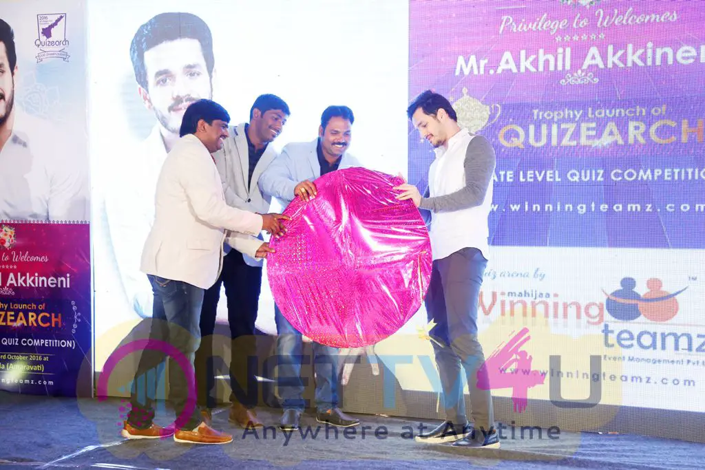 Hero Akhil For Winning Teams Quiz Competition Magazine And Trophy Launch In Taj Gateway Telugu Gallery