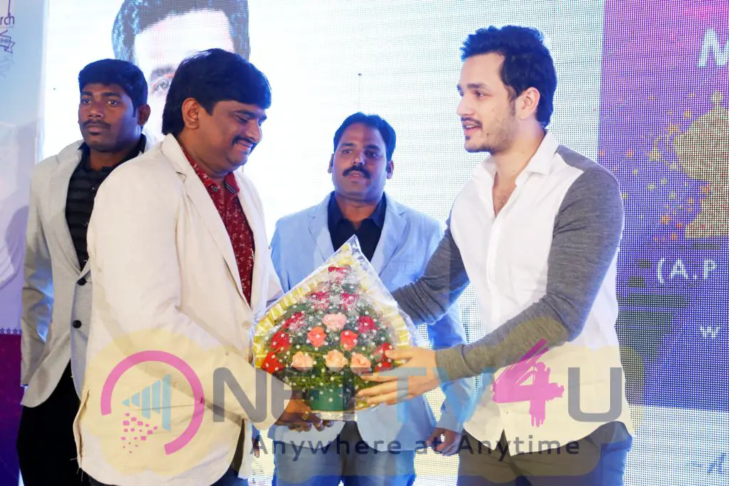 Hero Akhil For Winning Teams Quiz Competition Magazine And Trophy Launch In Taj Gateway Telugu Gallery