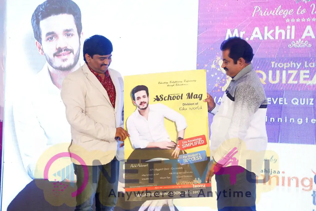 Hero Akhil For Winning Teams Quiz Competition Magazine And Trophy Launch In Taj Gateway Telugu Gallery