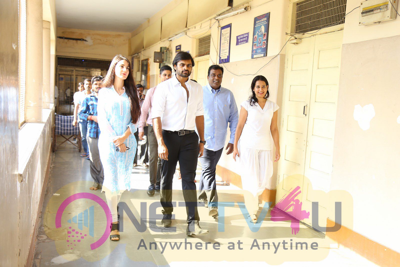 Images Of Thikka Movie Team Visits Cancer Striken Children At MNJ Hospital Telugu Gallery