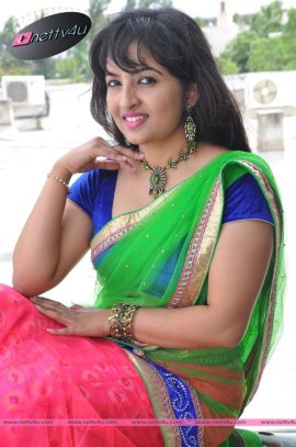 Beautiful Actress Roshini in Half Saree