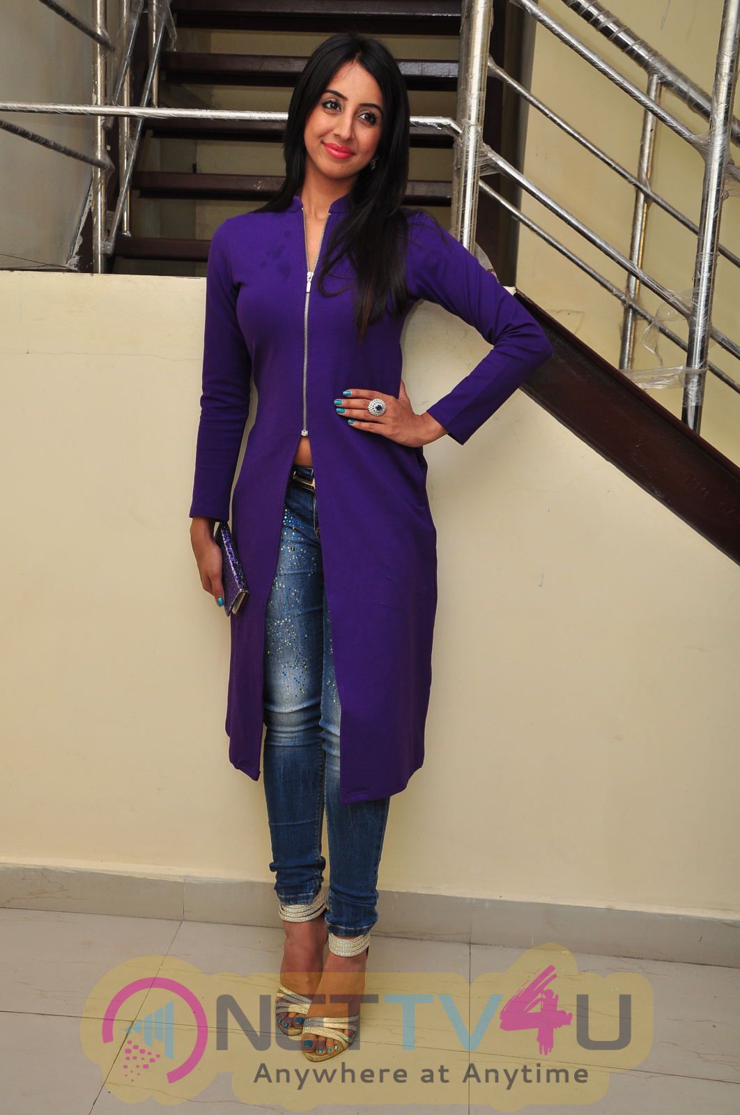 Latest Photos Of Actress Sanjana At TSR TV9 National Film Awards Telugu Gallery