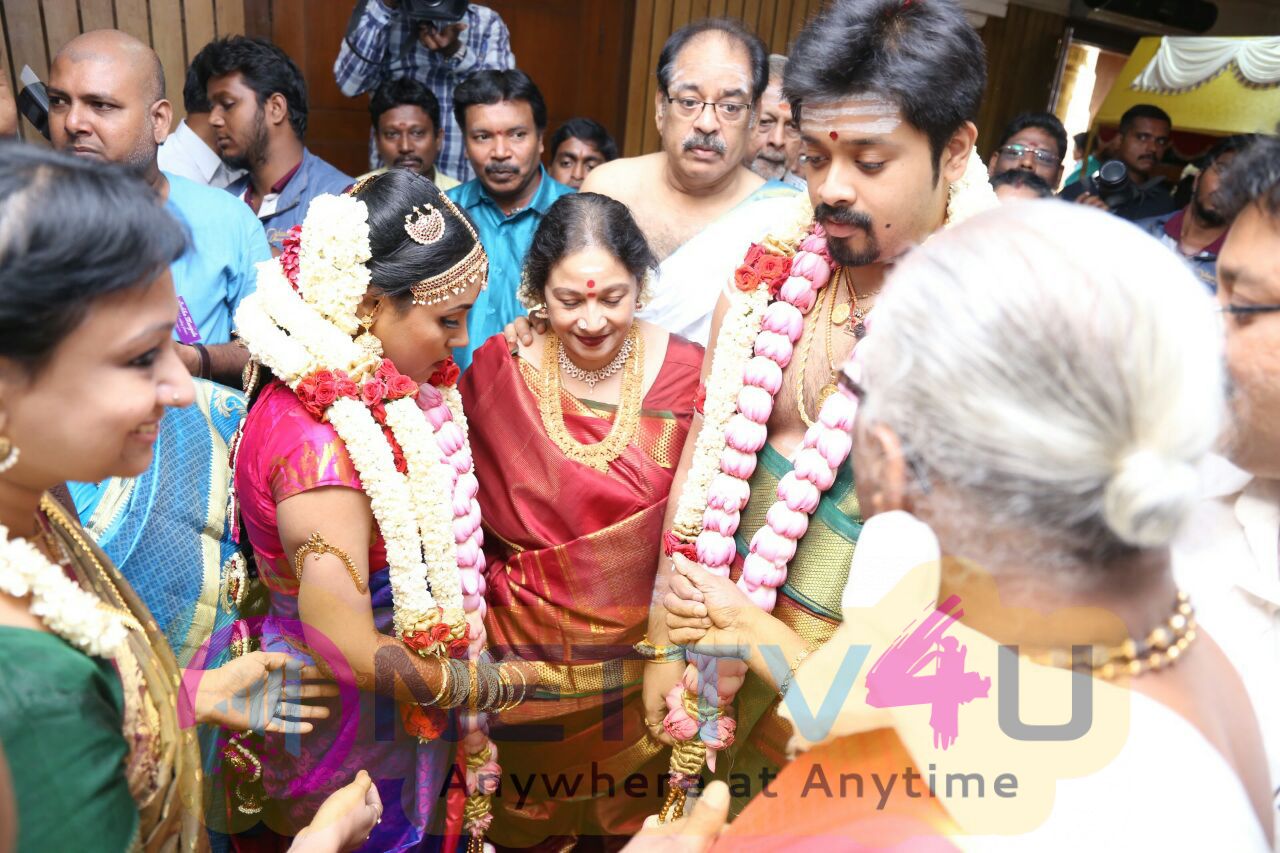 Music Director Amresh Ganesh And Keerthi Marriage Function Photos Tamil Gallery