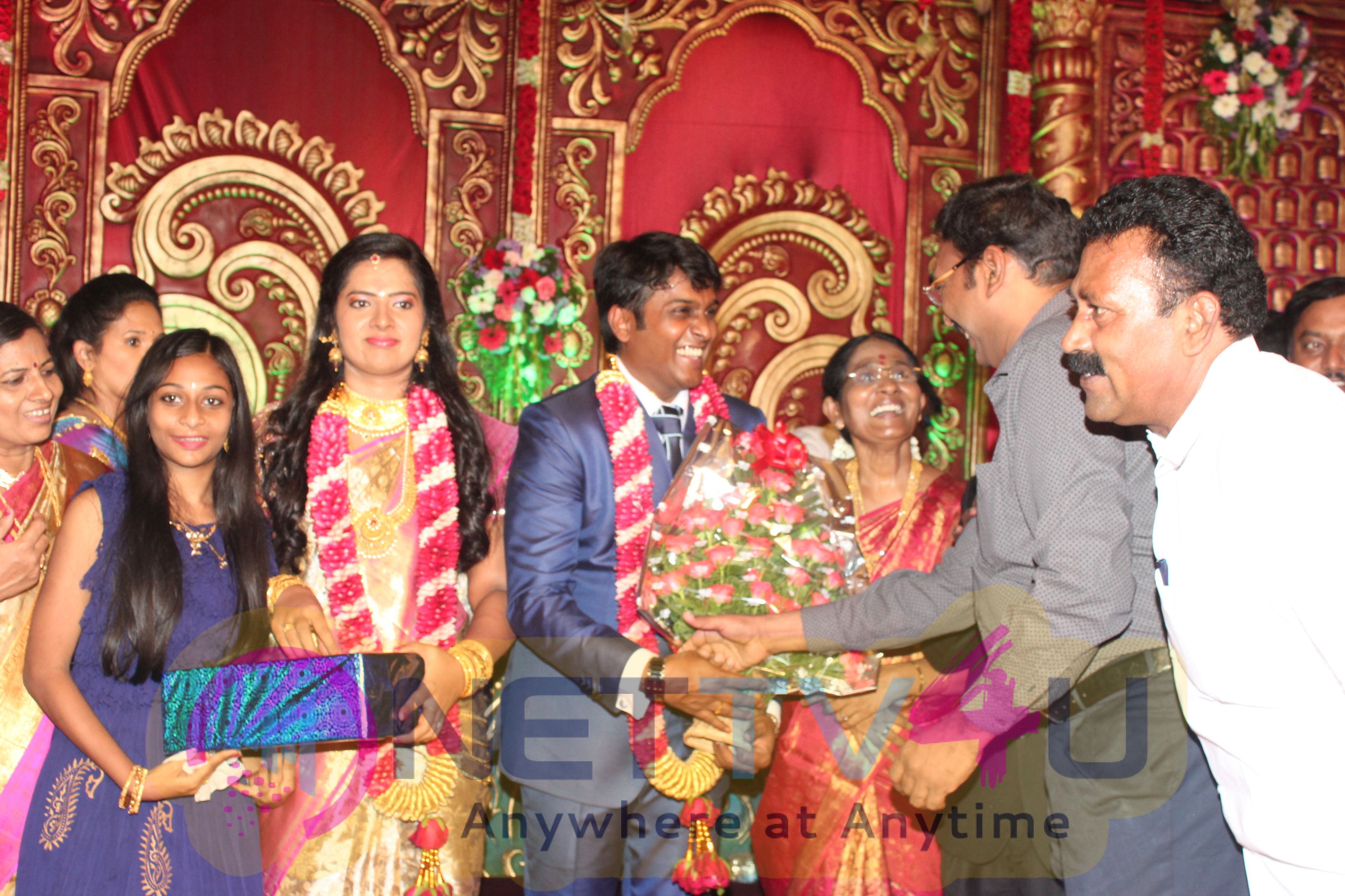 Producer Vinoth Kumar & Sindhu Wedding Reception Photos Tamil Gallery
