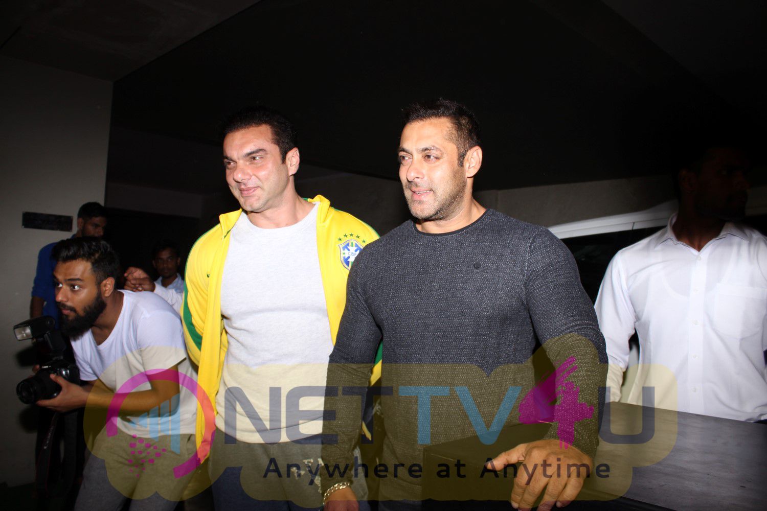 Photos Of Actors Salman Khan And Sohail Khan During The Special Screening Of Film The Jungle Book In Mumbai Hindi Gallery