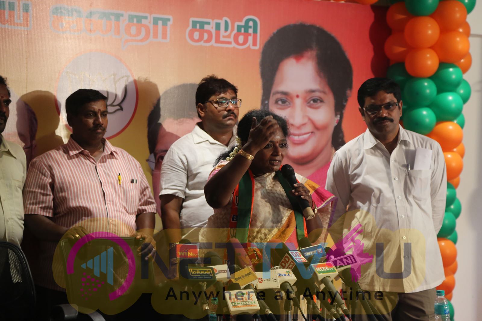 Powerstar Srinivasan Campaign For Bjp Candidates In Virugambakkam Tamil Event Pictures Tamil Gallery
