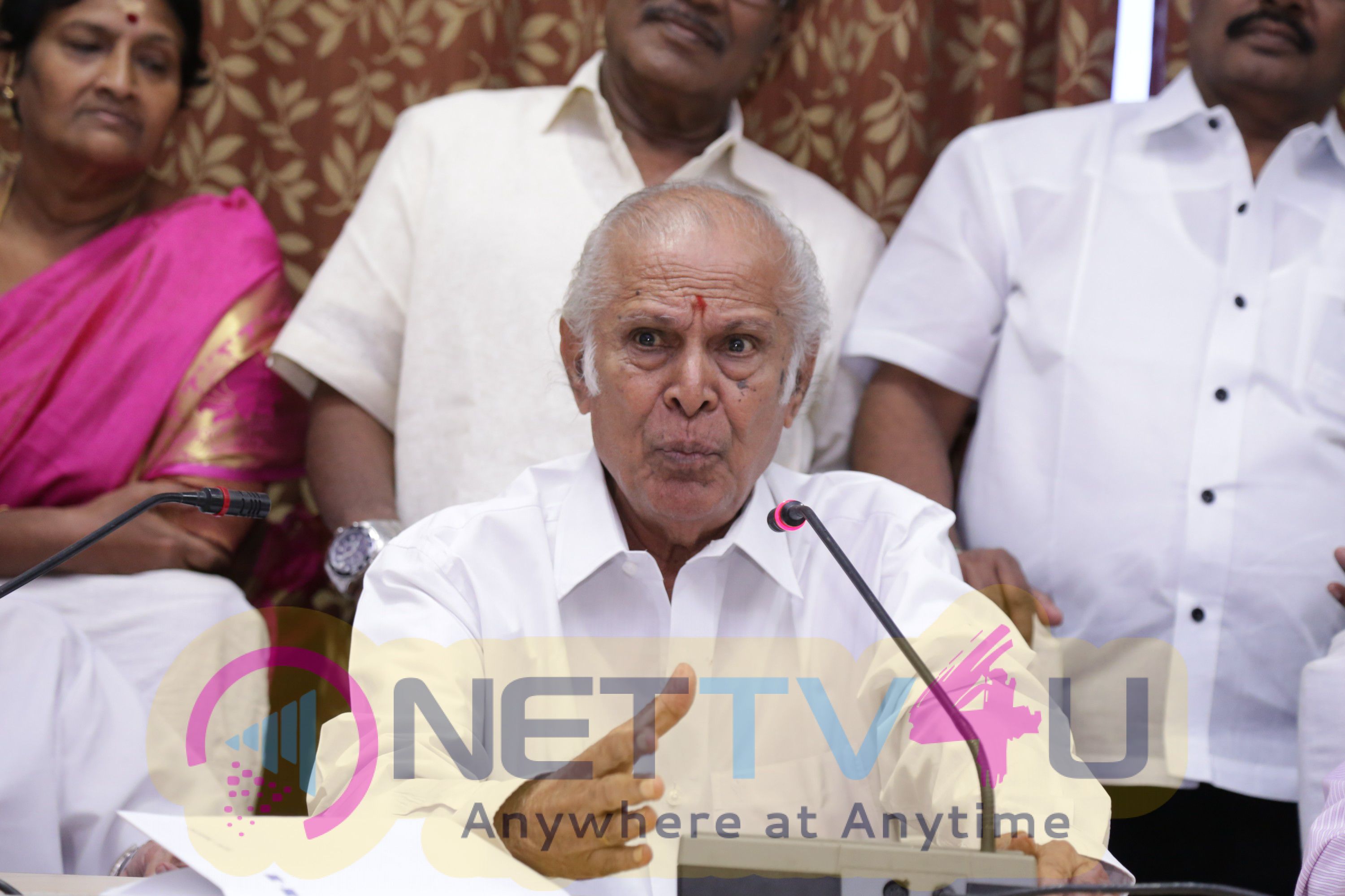 pudhuvasantham ani writers union election press meet stills 18