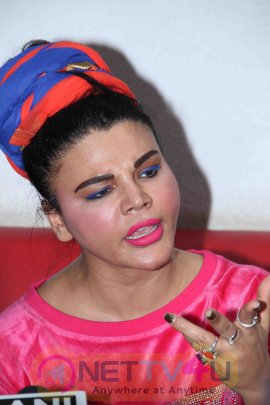 Rakhi Sawant Celebrates Ramdas Athawale Induction Into Ministry Attractive Stills