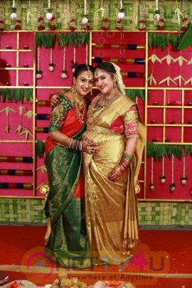 Rahul - Sridevi Seemantham Function Beauteous Colourful Photos Tamil Gallery